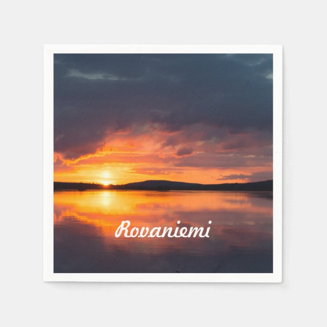 Lapland Sunset Serviette (Vorderseite)