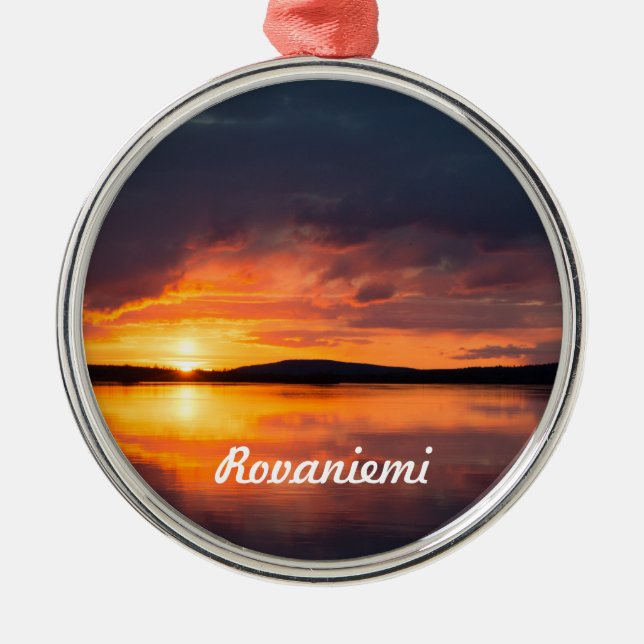 Lapland Sunset Silbernes Ornament (Vorne)
