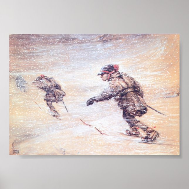 Laplander im Snowsturm - Lappar i snostorm Poster (Vorne)