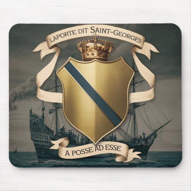Laporte dit Saint Georges Wappen 1 Mousepad (Vorne)