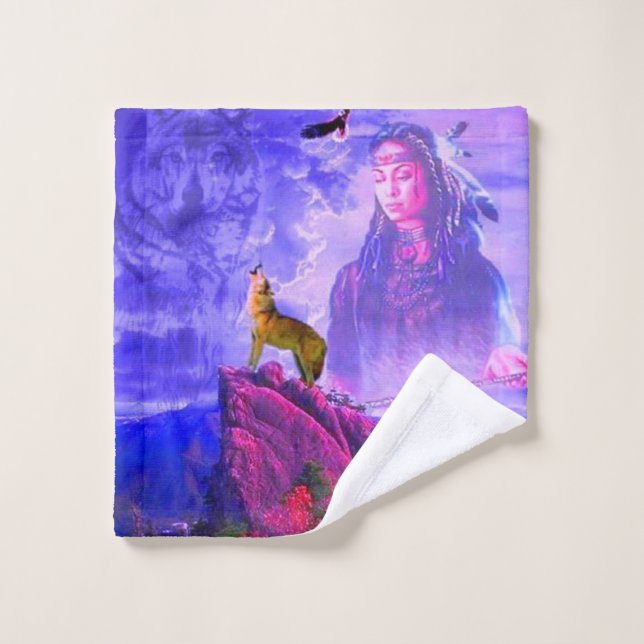 L'Appel Du Grand Esprit De Loup (Gant de toilette)