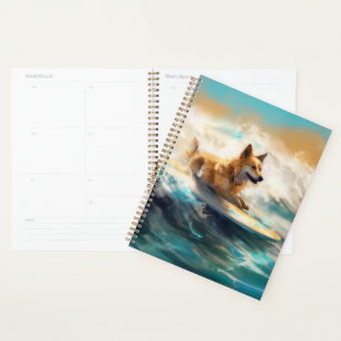 Lapphund Plage Finlandaise Plage Surf Peinture