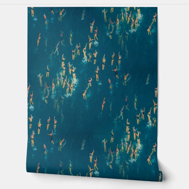 Lapping Waves Vinyl Wallpaper Tapete (Abrollen)