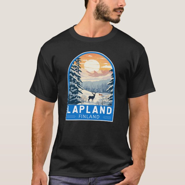 Lappland Finnland - Kunst Vintag T-Shirt (Vorderseite)