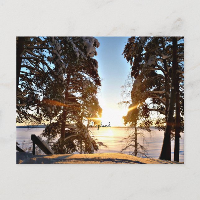 Lappland, Finnland Postkarte (Vorderseite)