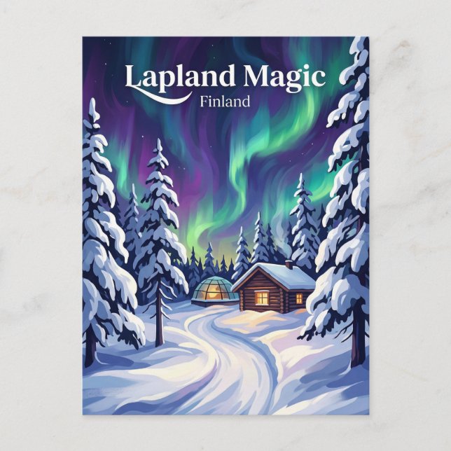Lappland Finnland Postkarte (Vorderseite)