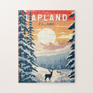 Lappland Finnland Reise Kunst Vintage