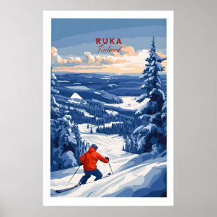 Lappland-Skilandschaftskunst 1 Poster
