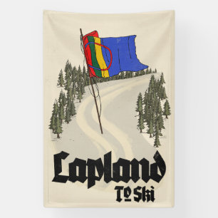 Lappland zum Skifahren Banner