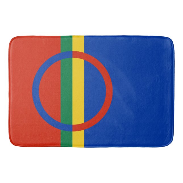 Lapplandflagge (Weihnachten) (Sami) (Laplander) Badematte (Vorderseite)