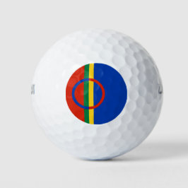 Lapplandflagge (Weihnachten) (Sami) (Laplander) Golfball