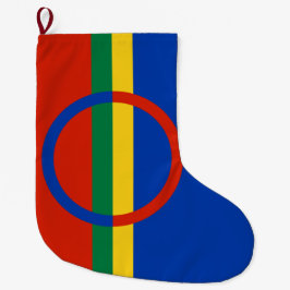 Lapplandflagge (Weihnachten) (Sami) (Laplander) Großer Weihnachtsstrumpf