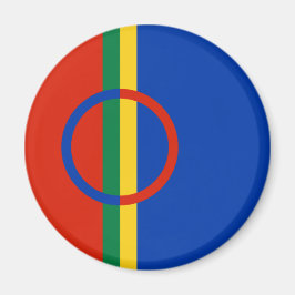 Lapplandflagge (Weihnachten) (Sami) (Laplander) Magnet