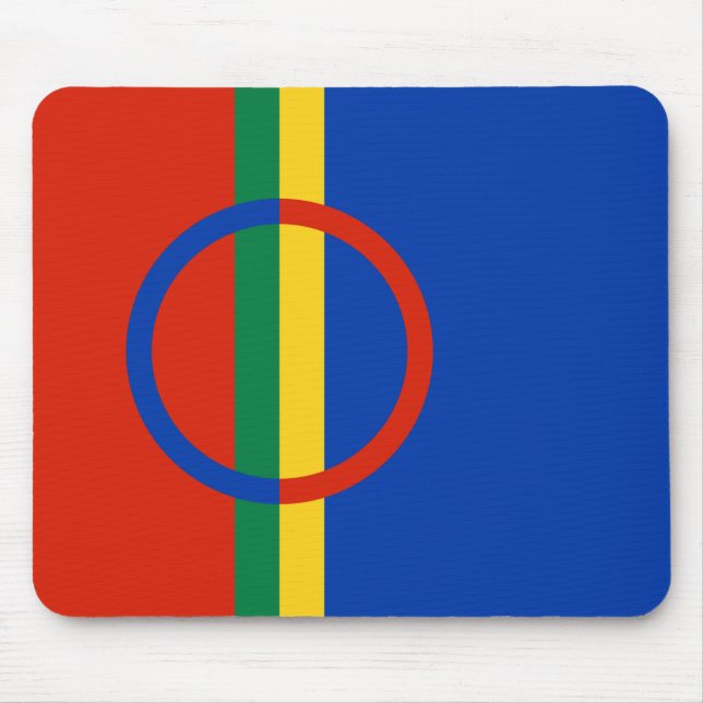 Lapplandflagge (Weihnachten) (Sami) (Laplander) Mousepad (Vorne)