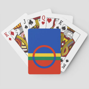 Lapplandflagge (Weihnachten) (Sami) (Laplander) Spielkarten