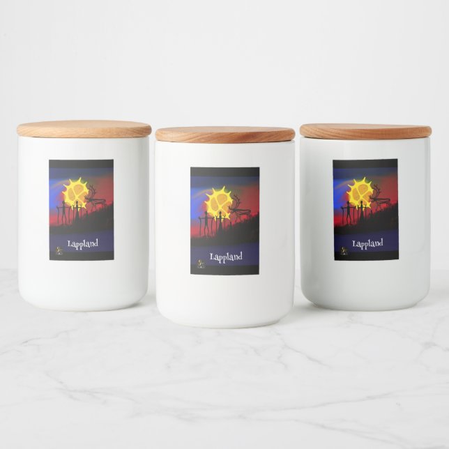 Lapplands Art med samisk kultur Lebensmitteletikett (Flaschen)