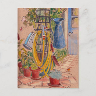 L'après-midi dans une carte postale de jardin fran
