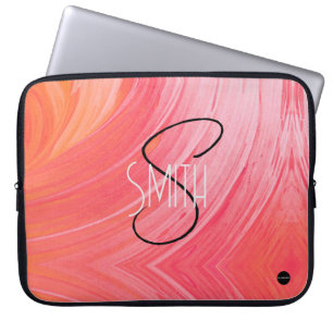 Laptop-Abdeckung Melon Pink Swirl HAMbyWG Laptopschutzhülle