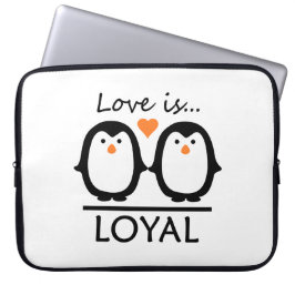 Laptop-Ärmel mit Pinguin-Liebe Laptopschutzhülle