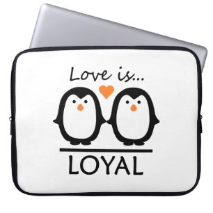 Laptop-Ärmel mit Pinguin-Liebe Laptopschutzhülle