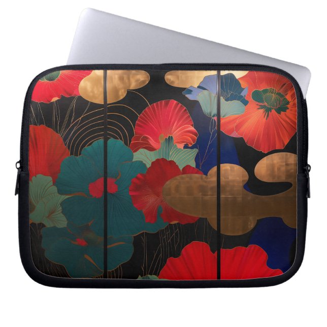 laptop case Japanese style flower (Vorderseite)