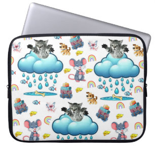 Laptop-Hülle Hund Katze Maus Regenbogen Fisch Knoc Laptopschutzhülle