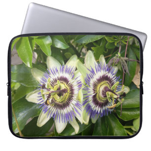 Laptop-Hülle mit Botanik-Motiv der Purpur-Passions Laptopschutzhülle