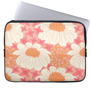 Laptop-Hülle mit rosa Blumenmuster Laptopschutzhülle