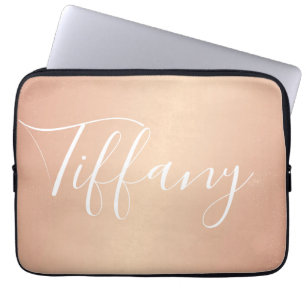 Laptop-Hülse - Confetti-Folien-Namen-Rosen-Gold Laptopschutzhülle