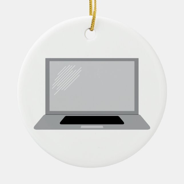 Laptop Keramik Ornament (Vorne)