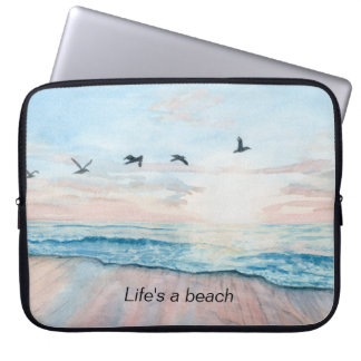 Laptop mit Strandkunst Laptopschutzhülle