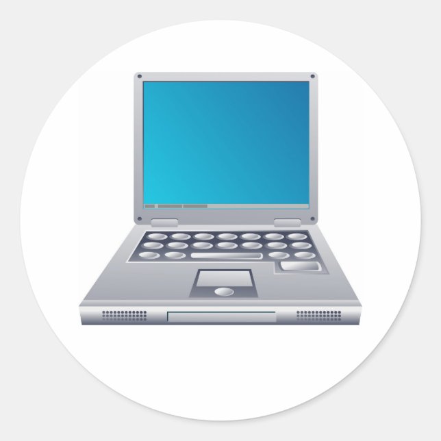 Laptop Runder Aufkleber (Vorderseite)