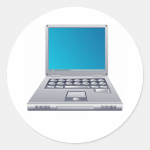 Laptop Runder Aufkleber