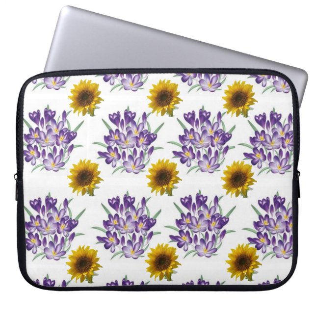 Laptop-Schläfchen Blumenblume Laptopschutzhülle (Vorderseite)