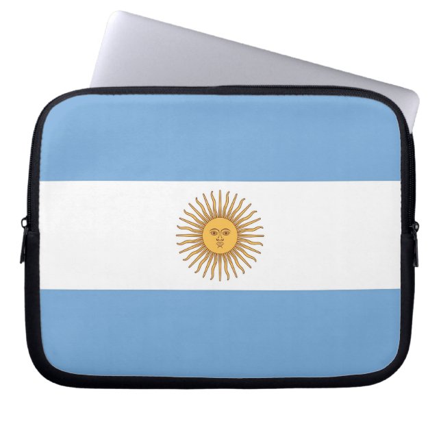 Laptop-Sieb der argentinischen Flagge Laptopschutzhülle (Vorderseite)