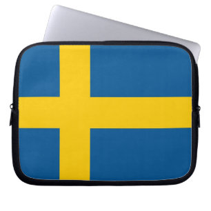 Laptop-Sieb der schwedischen Flagge Laptopschutzhülle