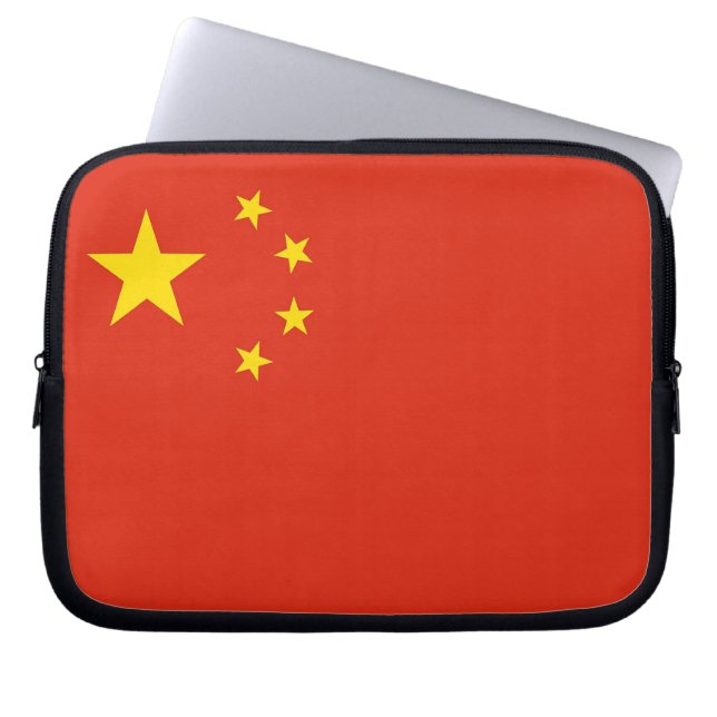Laptop-Sieb mit chinesischer Flagge Laptopschutzhülle (Vorderseite)