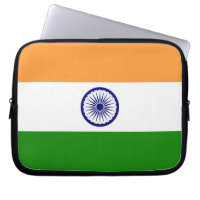 Laptop-Sieb mit indischer Flagge