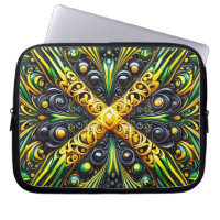 Laptop-Sieb mit jamaikanischem Farbdesign