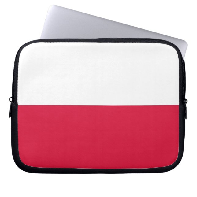 Laptop-Sieb mit polnischer Flagge Laptopschutzhülle (Vorderseite)