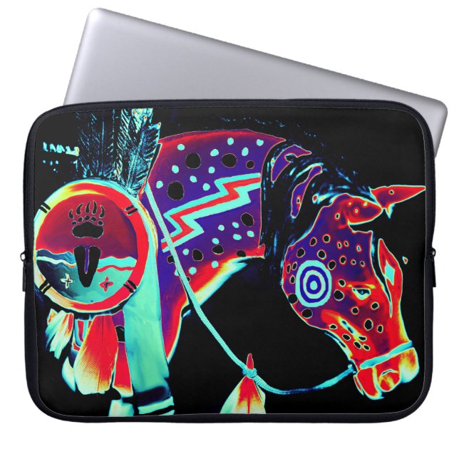 Laptop-Sieb mit "Pony"-Design Laptopschutzhülle (Vorderseite)