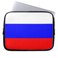 Laptop-Sieb mit russischer Flagge