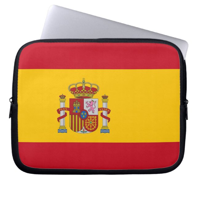 Laptop-Sieb mit spanischer Flagge Laptopschutzhülle (Vorderseite)