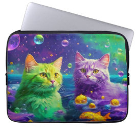 Laptop-Sieb - Niedliche und stilvolle Katze Laptopschutzhülle