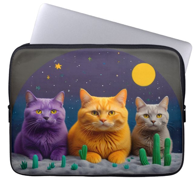 Laptop-Sieb - Niedliche und stilvolle Katze Laptopschutzhülle (Vorderseite)