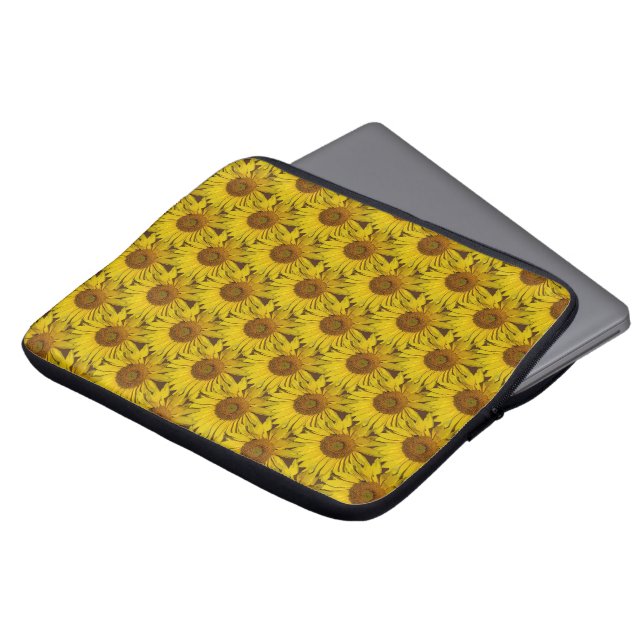 Laptop-Sieb - Sonnenblumen Laptopschutzhülle (Vorne Oben)