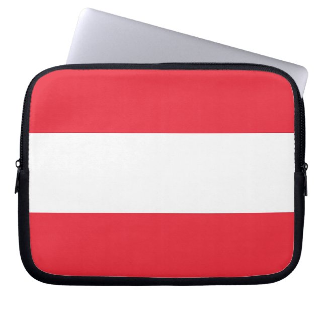 Laptop-Siegel der österreichischen Flagge Laptopschutzhülle (Vorderseite)