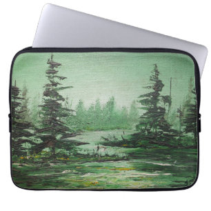 Laptop Sleeve Ann Hayes Painting Green Forest