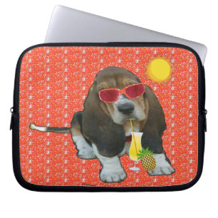 Laptop Sleeve Baby Basset Hop Sommerzeit