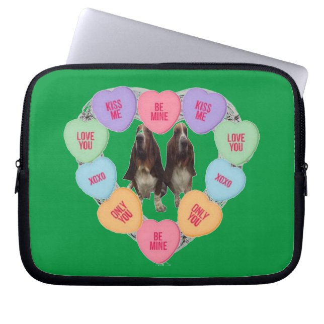 Laptop Sleeve Candy Liebe Herzen mit iPhone Assets (Vorderseite)